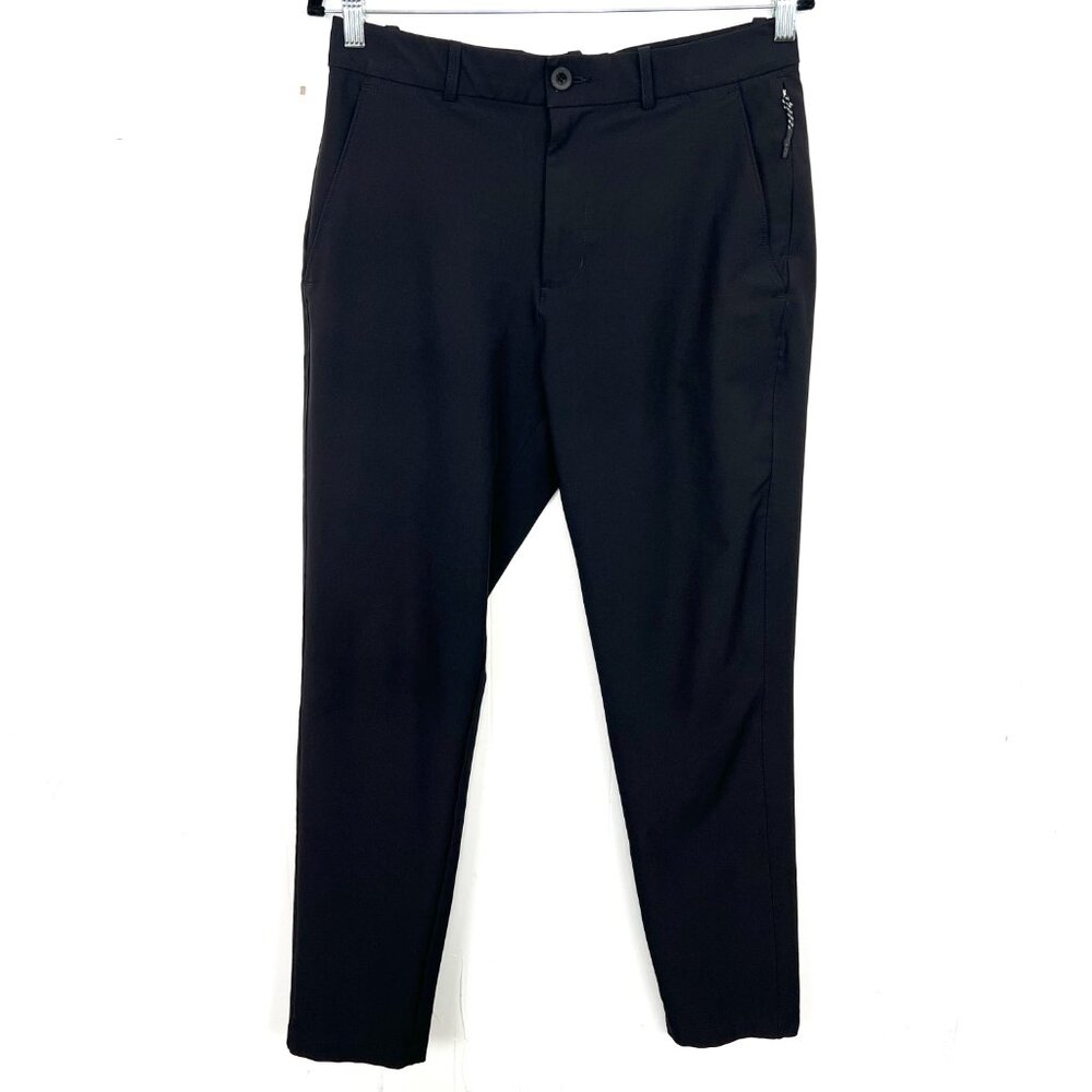 FLX Active Slim‎ Pants Black Elastic Waist Stretch Men's Size 32